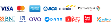Logo metode pembayaran pada banner